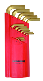 Bondhus 38095 Set 15 GoldGuard Plated Ball End L-wrenches 1.27-10mm