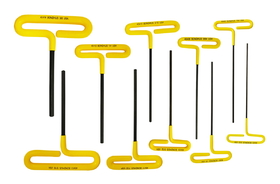 Bondhus 46438 Set 10 Cushion Grip Loop Hex T-Handle 6" 3/32-3/8" Pouch