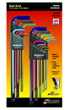 Bondhus 69600 Set 22 ColorGuard Ball End L-Wrenches IN/MM XL Double Pack - 69637 (.050-3/8