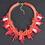 Aspire Bright Acrylic Flower Resin Drop Braided Statement Bib Choker Necklace
