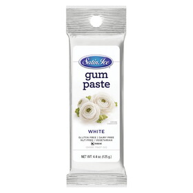 Satin Ice 22232 White Gum Paste - 4.4oz Foil Pack