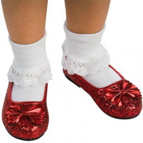Ruby Slipper Sales 79910 Deluxe Wizard of Oz Ruby Slippers for Kids - M