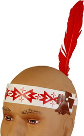 Ruby Slipper Sales 24801 Native American Head Band with Feather - NS
