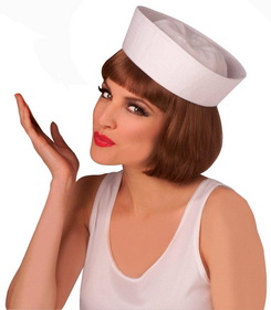 Ruby Slipper Sales 105344 White Sailor Hat - OS