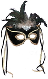 Forum Novelties 113421 Black Feather Couples Masquerade Mask