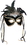Ruby Slipper Sales 56291 Black Venetian Mask with Feathers - NS