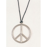 Ruby Slipper Sales 1596 Silver Jumbo Peace Sign Necklace - NS