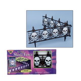 Ruby Slipper Sales 882791 Light Up Gothic Skull Fence (2 piece) - NS