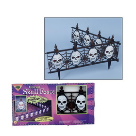 Ruby Slipper Sales 882791 Light Up Gothic Skull Fence (2 piece) - NS