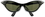 Peter Alan 62063 1950's Sunglasses W/ Black Frame Adult