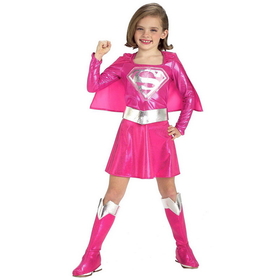 Ruby Slipper Sales 882751S Girl's Pink Supergirl Costume - NS