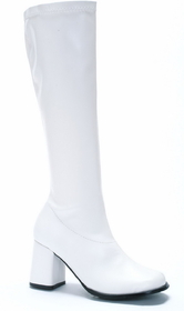 Ellie Shoes GogoWHT7 Patent Leather White Go Go Boots - F7