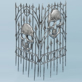 Forum Novelties 153326 Silver Skull Fence