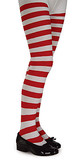 RUBIES COSTUME 153728 Red and White Striped Tights Child Large