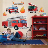 Party Destination 159473 Fire Trucks Giant Wall Decals