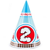 Party Destination 159633 Two-Two Train 2nd Birthday Cone Hats (8)