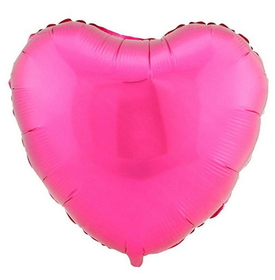 Party Destination 169932 Heart 18" Foil Balloon - Hot Pink