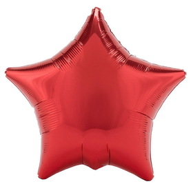 Mayflower Distributing 813001A Red Star Mylar Balloon (each) - NS