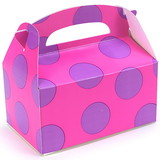 Hot Pink and Purple Dots - Empty Favor Boxes (4)