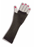 Forum Novelties 179649 80's - Neon Fishnet Gloves - Long - Black