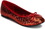 Ellie Shoes 16-Mila-GRedGlitter10 Red Glitter Star Flat Adult Shoes - F10