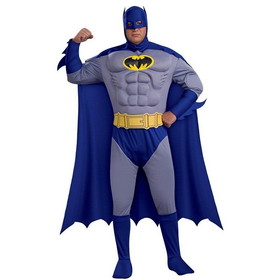 Ruby Slipper Sales 17596 Men's Plus Size Deluxe Muscle Chest Batman Costume - NS