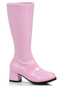 Ellie Shoes 175-Dora-11/12 Children's Pink Patent Go Go Boots - S