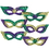 Amscan 365704 Assorted Sequin Mardi Gras Masks 6 - NS