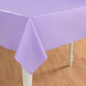 Creative Converting 01250 Lavender Plastic Tablecover 54"-108" - NS