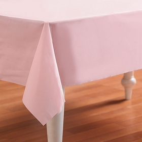 Amscan 50392 Classic Pink (Light Pink) Plastic Tablecover - NS