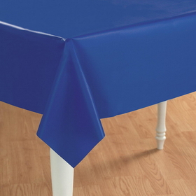 Amscan 5085 Royal Blue Plastic Table Cover (Each) - NS