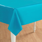 Creative Converting 193001 Bermuda Blue (Turquoise) Plastic Tablecover