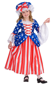Ruby Slipper Sales 884369-000-M Girls Betsy Ross Child Costume - M