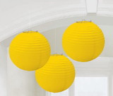 Amscan 96935 Yellow Paper Lantern Decorations (3 Count)