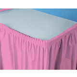 Creative Converting 202391 Pink Plastic Table Skirt - NS
