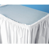 Creative Converting 202406 White Plastic Table Skirt - NS