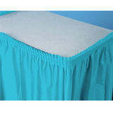 Creative Converting 202407 Bermuda Blue (Turquoise) Plastic Table Skirt - NS