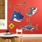 Party Destination 206347 Sharks Giant Wall Decals