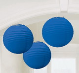 Amscan 223301 Bright Royal Blue Round Paper Lanterns (3)