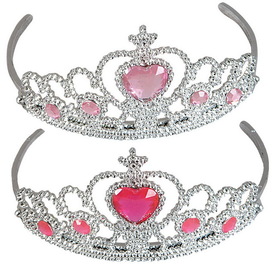 Rhode Island Novelty COTIAHE Tiara with Pink Heart Jewel One size - NS