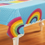 Creative Converting BUY228979 BUY Rainbow Wishes Plastic Tablecover - NS