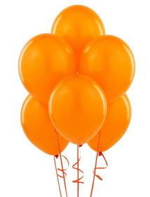 CTI 913007 Orange Matte Balloons (6) - NS