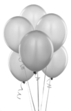 Birthday Express 230739 Shimmering Silver (Silver) Balloons (6)