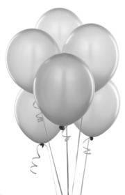 CTI 913061 Shimmering Silver (Silver) Balloons (6) - NS