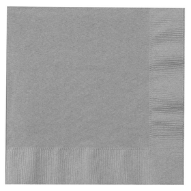 Creative Converting 663281B Shimmering Silver (Silver) Lunch Napkins - NS
