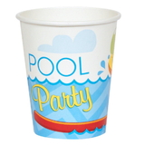 Birthday Express 235291 Splashin' Pool Party 9 oz. Paper Cups (8)