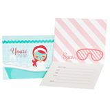 BIRTH5000 235895 Little Spa Party Invitations - NS