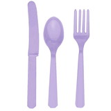Amscan BB006124 Lavender Cutlery Set - NS