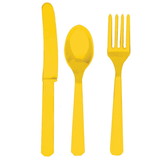 Maryland Plastics  BB006133  Bright Yellow Cutlery Set, NS