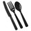 Maryland Plastics BB100002 Black Cutlery Set, NS